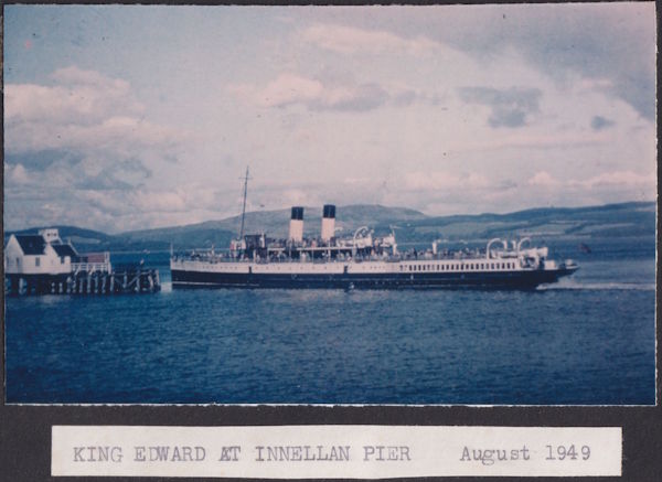 T.S.S. King Edward at Innellan Pier, August 1949