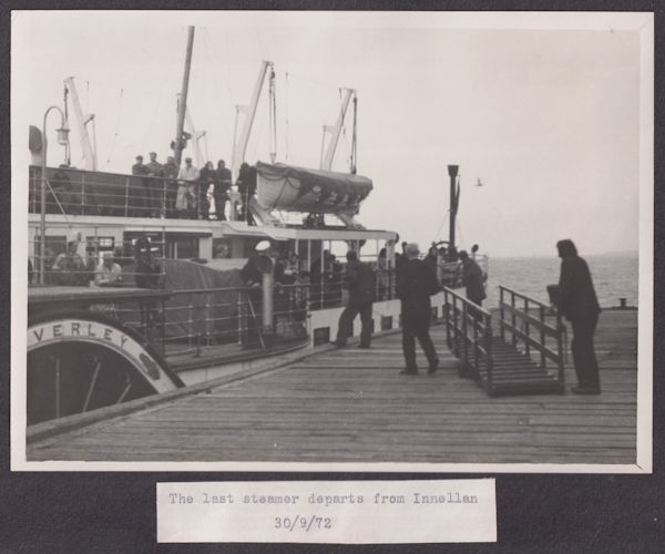 Last Steamer Departs Innellan Pier